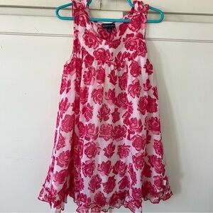 Pumpkin Patch Rose Print Sleeveless dress